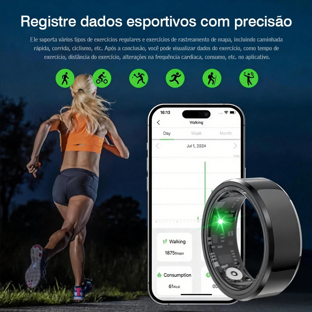 Anel Inteligente IP68 Monitor de Atividade