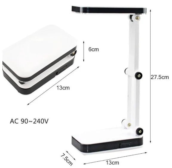 Luminária de Mesa LED Dobrável Recarregável – 24 LEDs