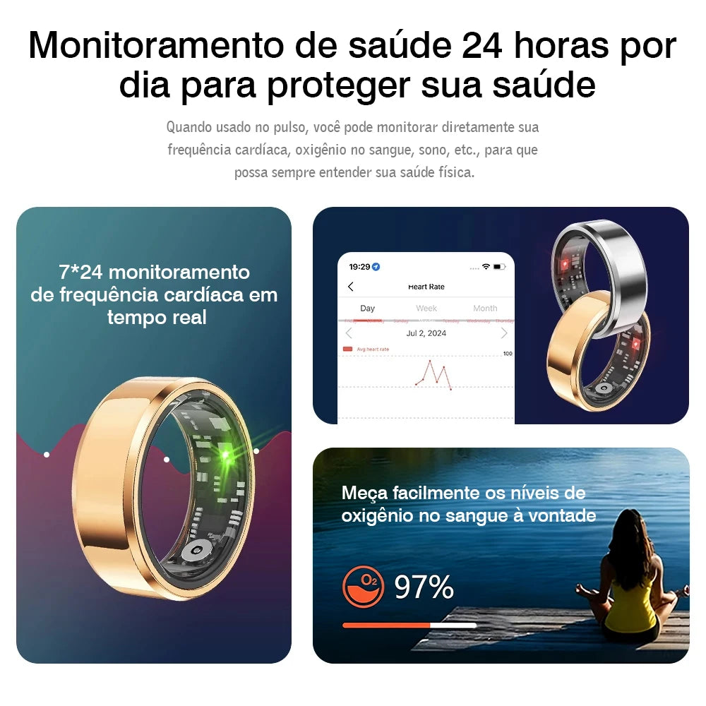 Anel Inteligente IP68 Monitor de Atividade