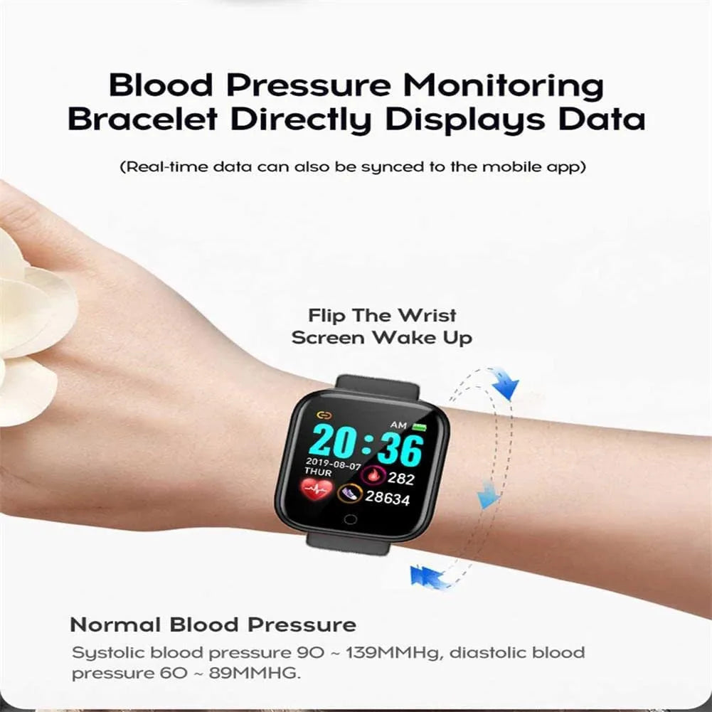Smartwatch D20 Y68 Esportivo – Monitor Cardíaco e Notificações