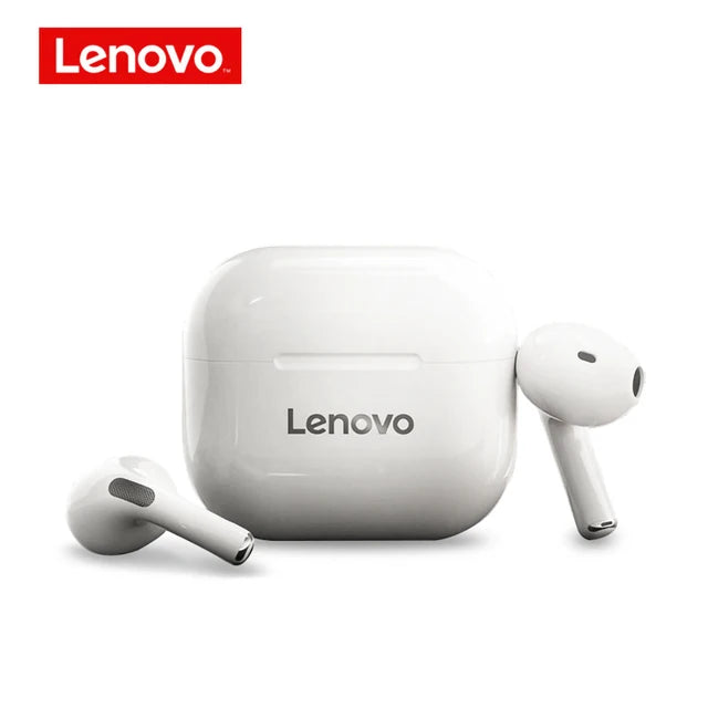Fone Bluetooth Lenovo LP40 — Sem Fio, Controle Touch e Estojo de Carga