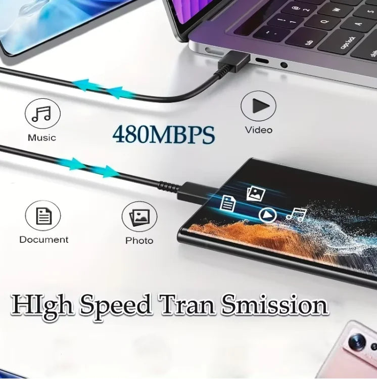 Carregador de Parede 125W Turbo com Cabo USB-C – Tomada Brasileira, Carregamento Rápido