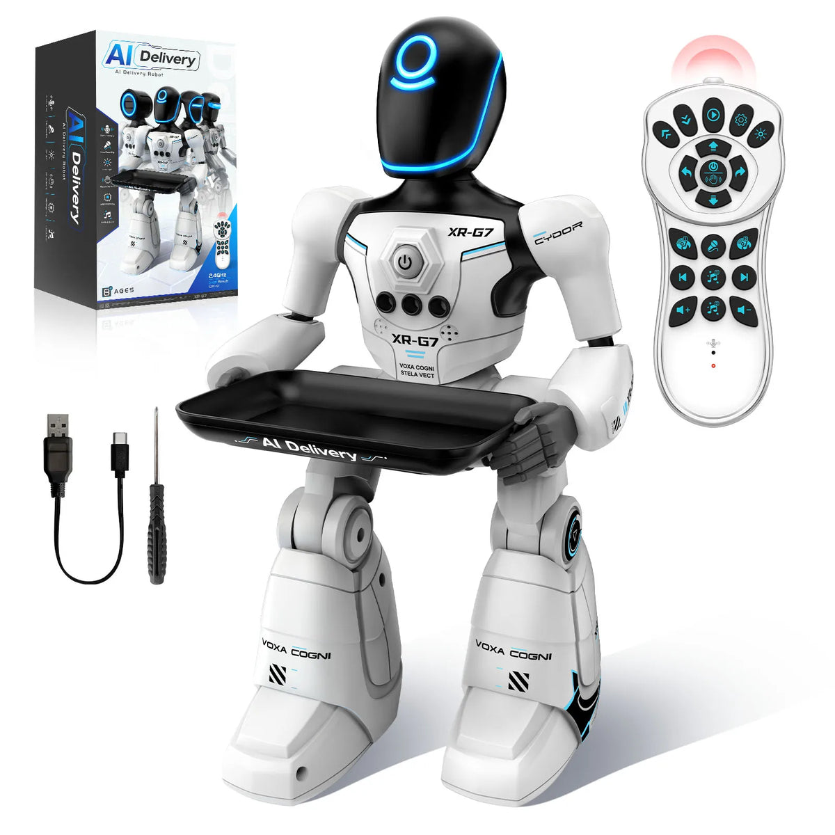 Robô Inteligente Interativo com Controle Remoto, Gestos e Voz – Programável, Luzes LED e Dança – Brinquedo Educativo Infantil