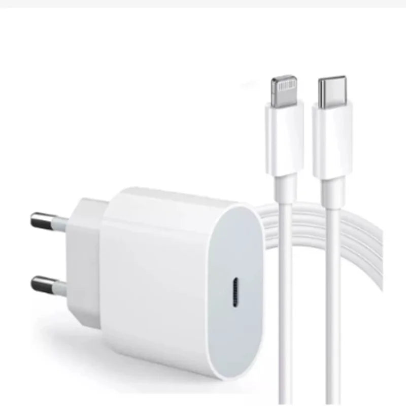 Cabo Carregador USB-C 20W Compatível com iPhone – Carregamento Rápido e Transferência de Dados