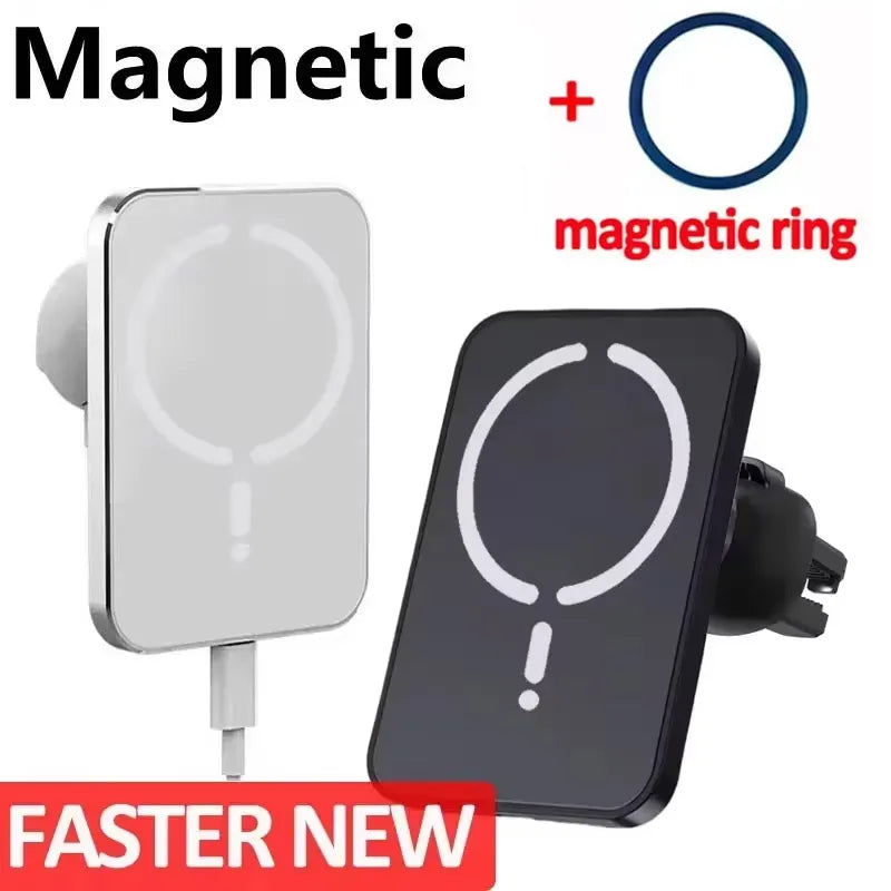 Carregador Veicular Magnético Sem Fio 15W VIKEFON – Suporte de Celular para Saída de Ar, Compatível com MagSafe