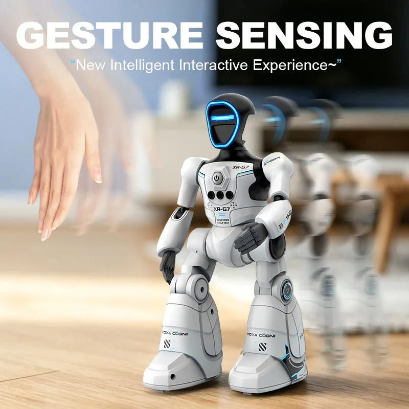 Robô Inteligente Interativo com Controle Remoto, Gestos e Voz – Programável, Luzes LED e Dança – Brinquedo Educativo Infantil