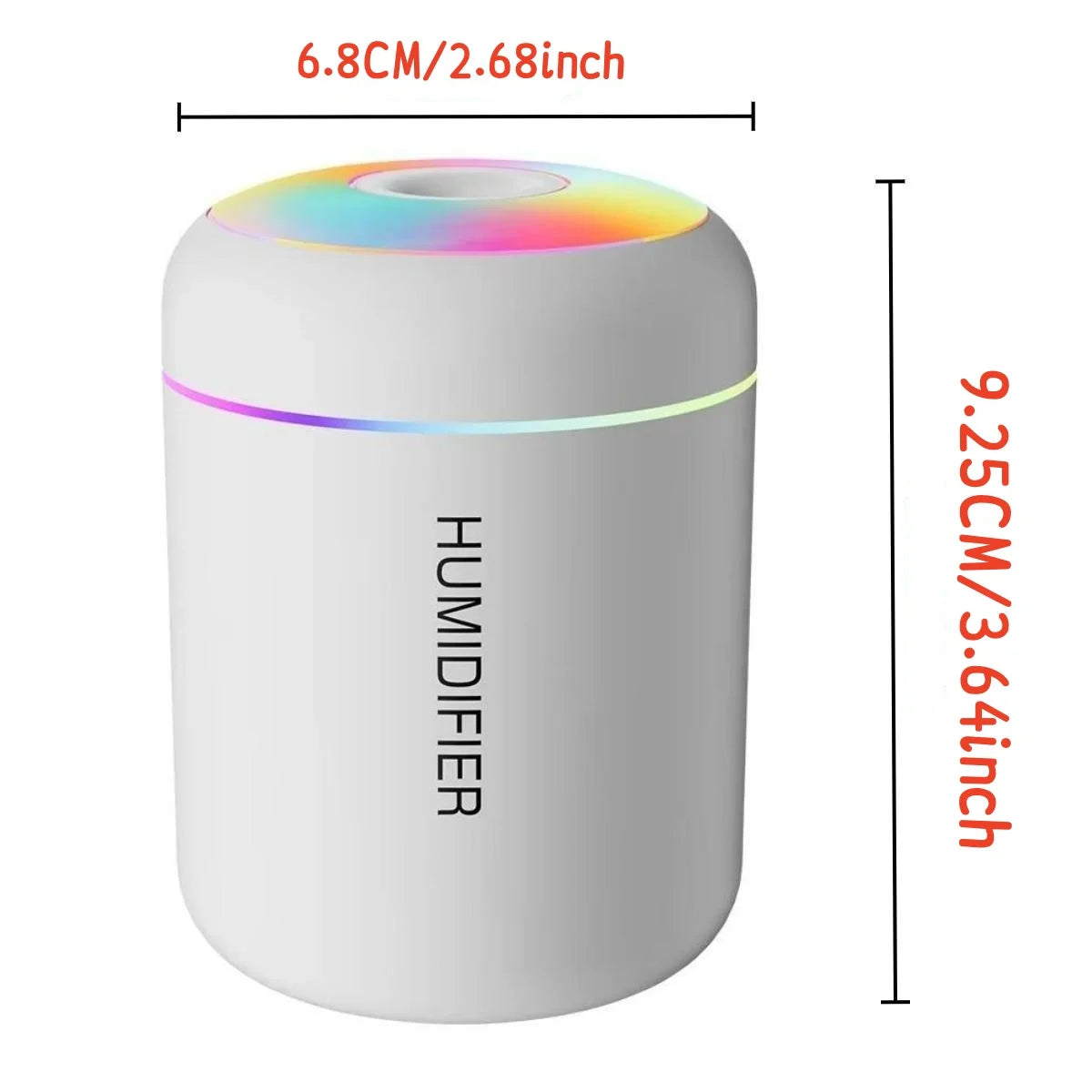 Mini Umidificador de Ar USB 180ml – Difusor de Aromas com Luz LED para Carro, Casa e Quarto