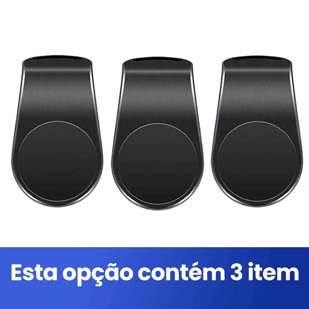 Suporte Veicular Magnético para Celular 360° - Fixação na Saída de Ar