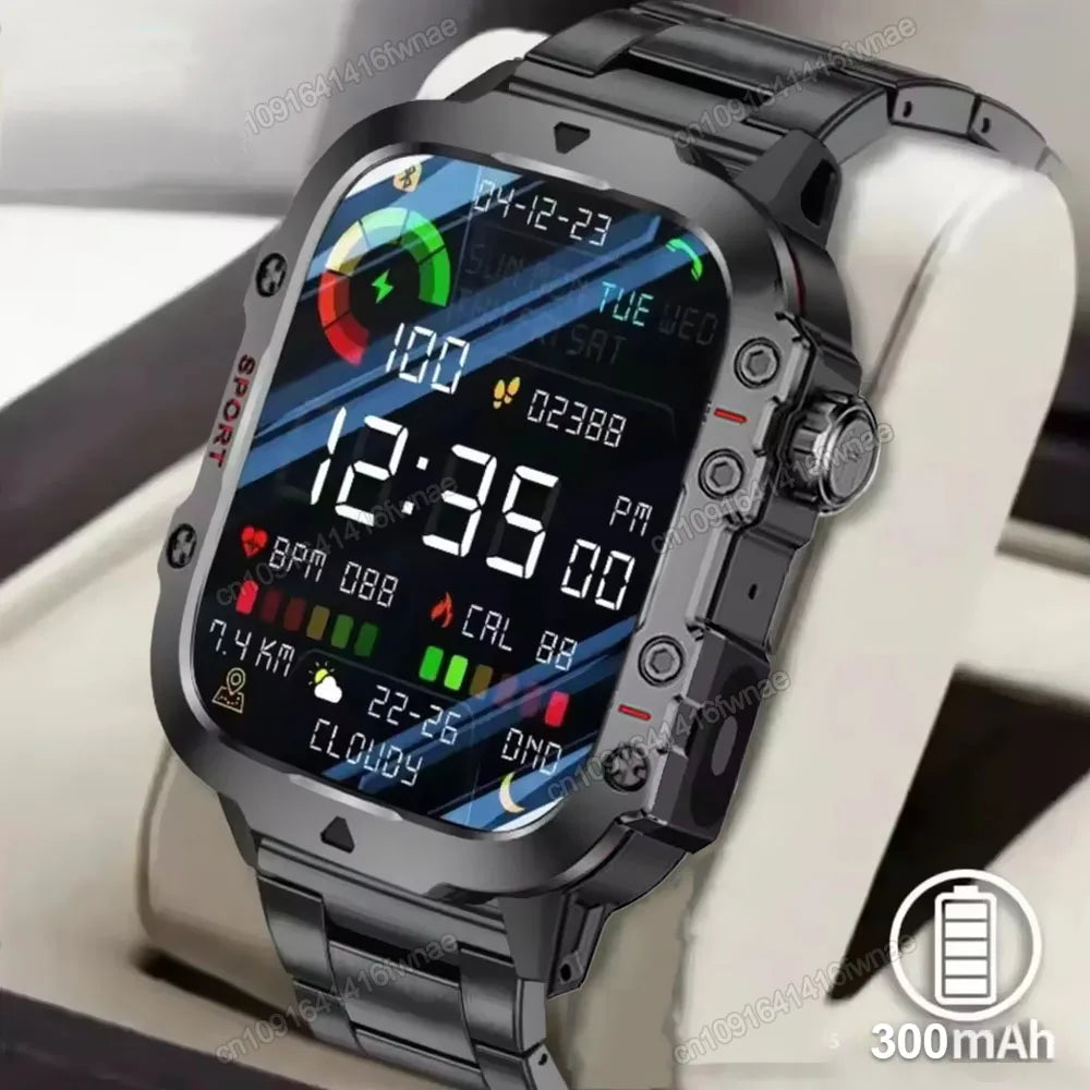 Smartwatch Robusto com Lanterna LED e Tela HD