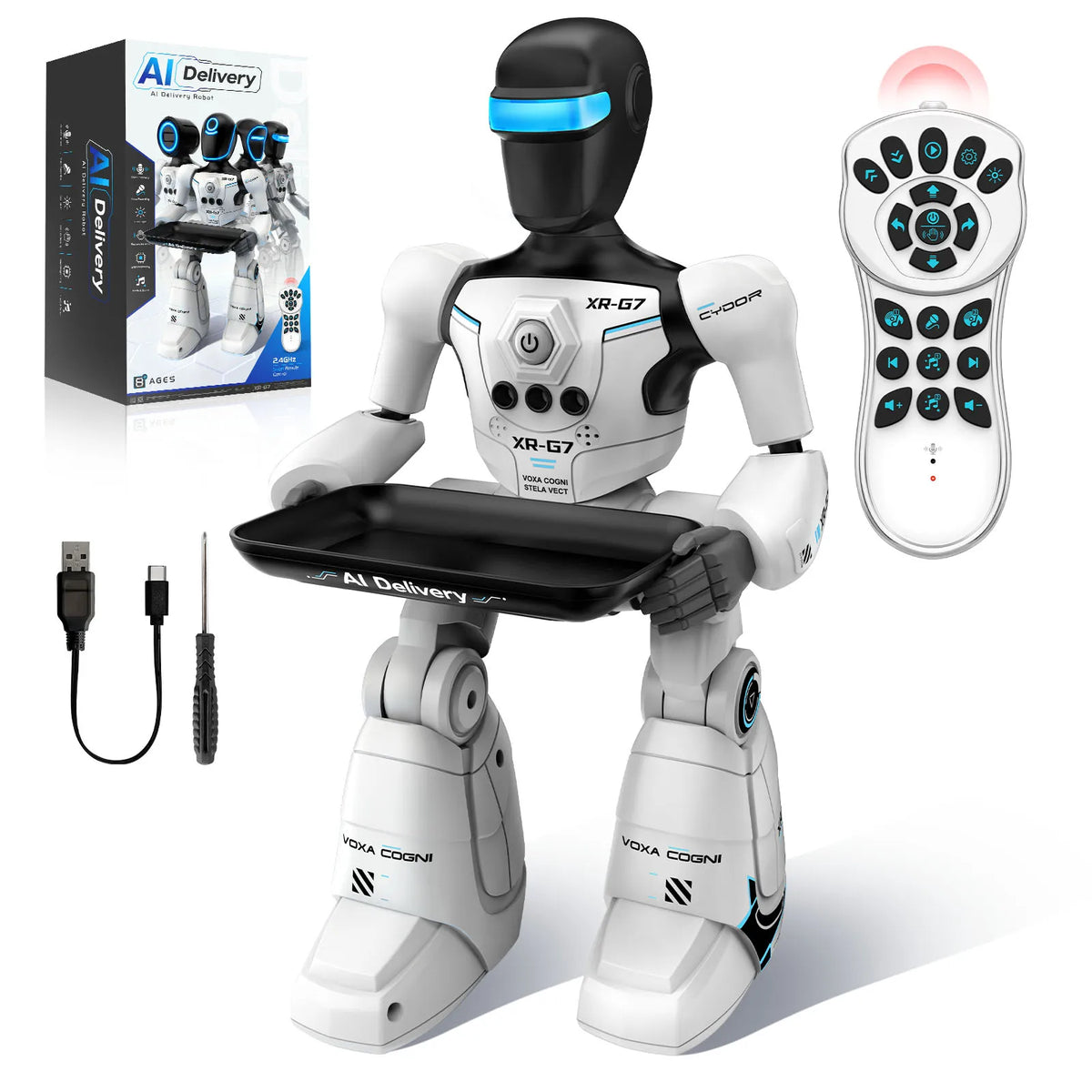 Robô Inteligente Interativo com Controle Remoto, Gestos e Voz – Programável, Luzes LED e Dança – Brinquedo Educativo Infantil