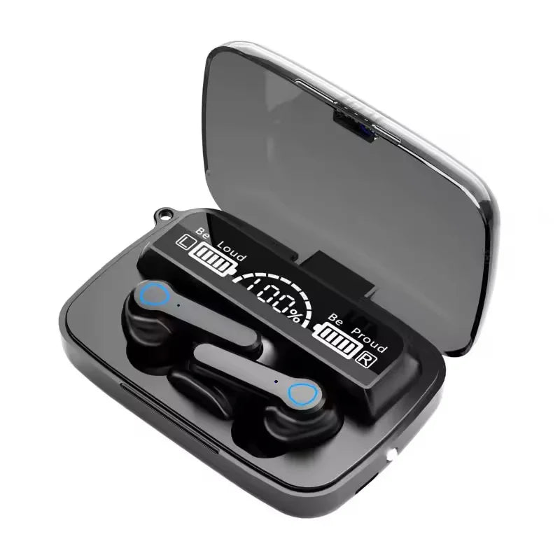 Fone Bluetooth M19 TWS com Display LED Digital, Controle por Toque e Resistência à Água