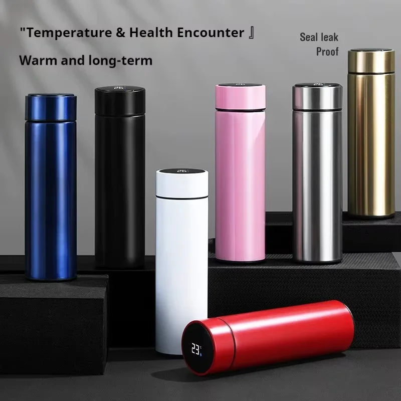 Garrafa Térmica Premium 500ml com Sensor de Temperatura LED