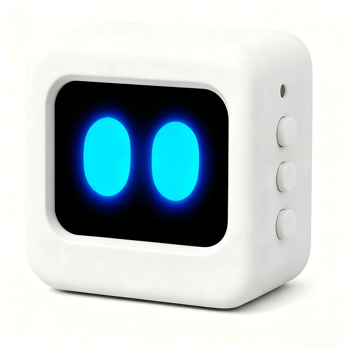 Chatbot de voz com inteligência artificial na cor branca