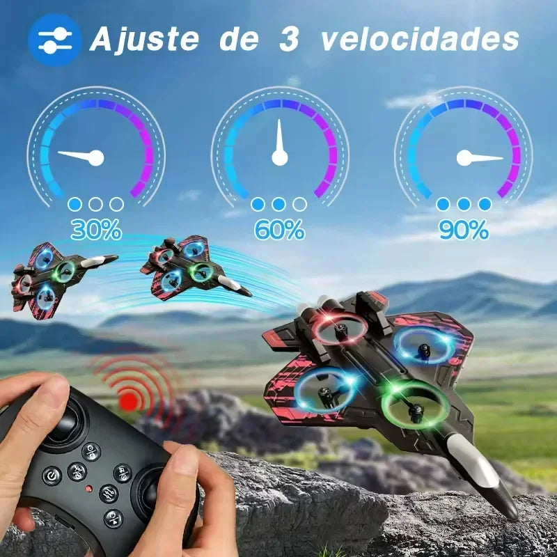 Avião de Controle Remoto YL87 em Espuma EPP com Luzes LED – 2,4 GHz