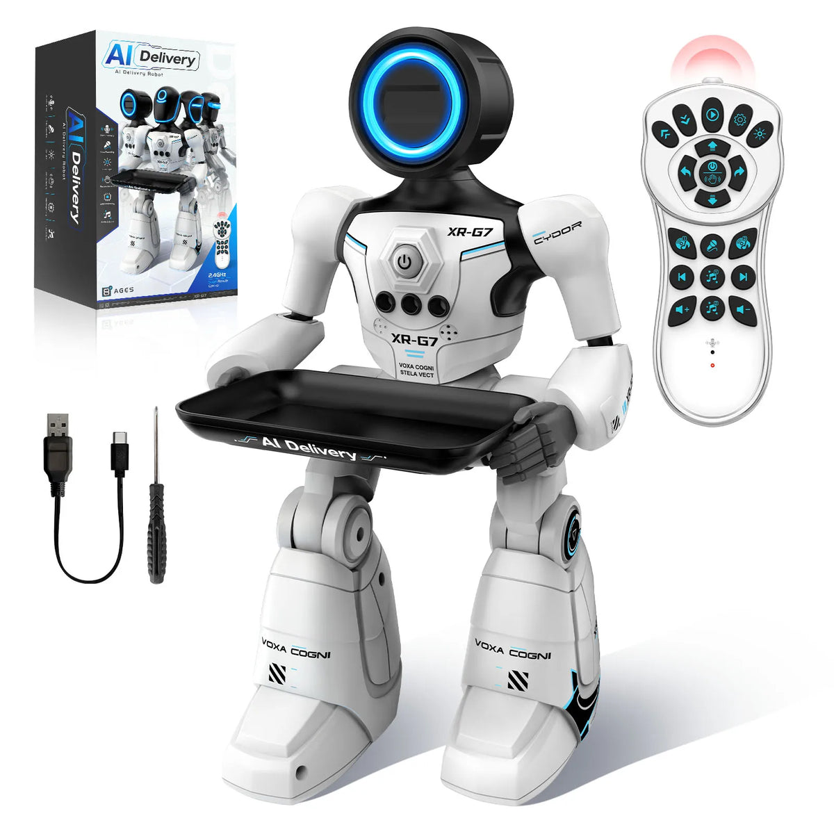 Robô Inteligente Interativo com Controle Remoto, Gestos e Voz – Programável, Luzes LED e Dança – Brinquedo Educativo Infantil