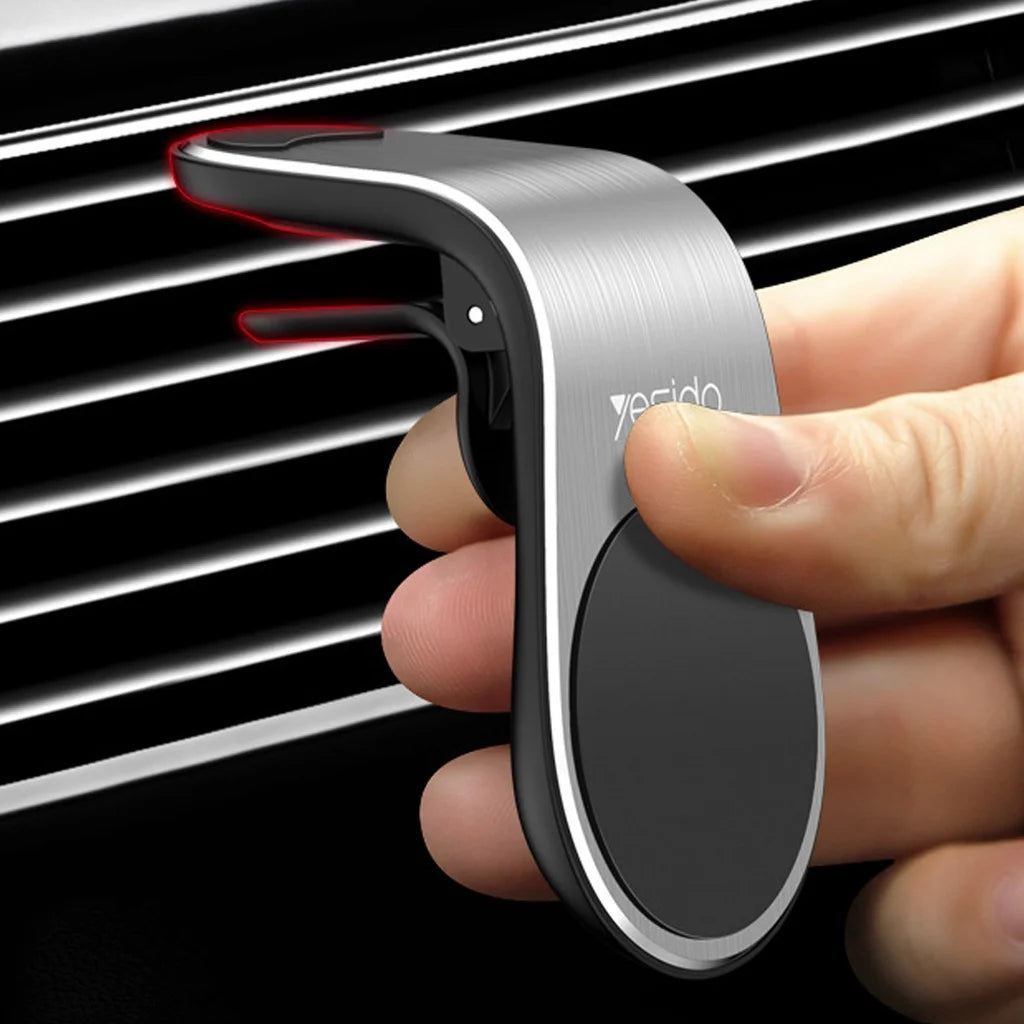 Suporte Veicular Magnético para Celular 360° - Fixação na Saída de Ar