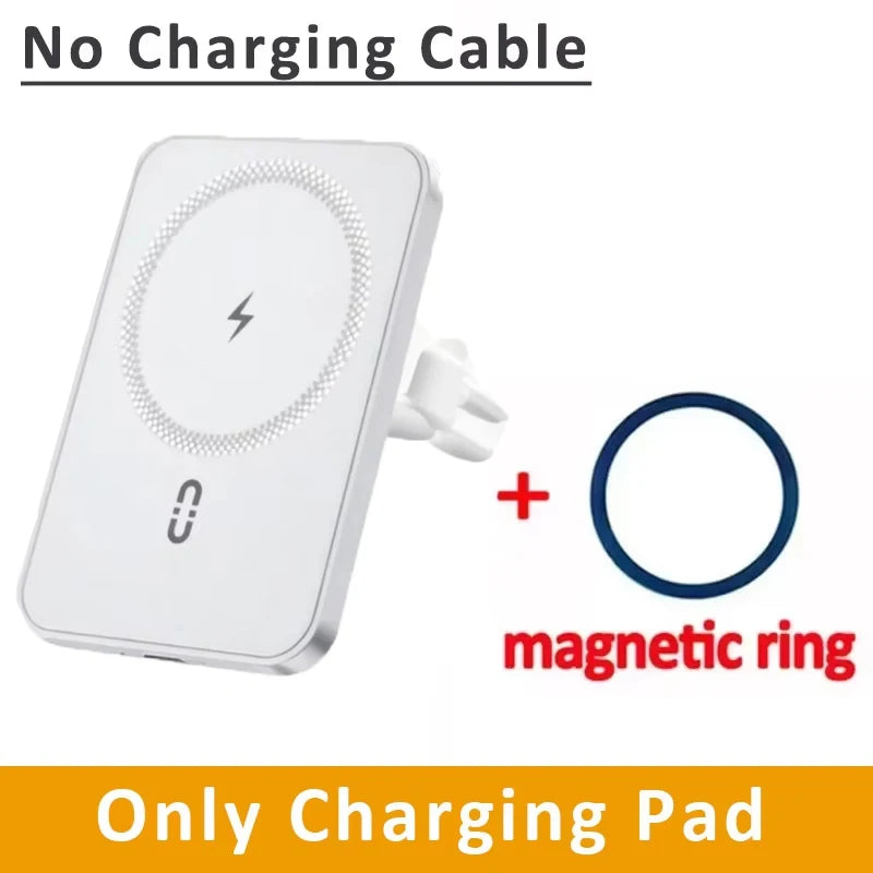 Carregador Veicular Magnético Sem Fio 15W VIKEFON – Suporte de Celular para Saída de Ar, Compatível com MagSafe