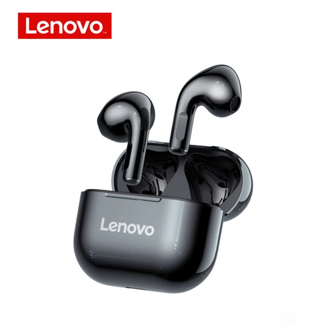 Fone Bluetooth Lenovo LP40 — Sem Fio, Controle Touch e Estojo de Carga