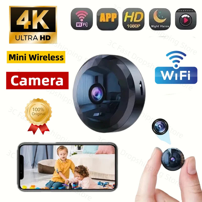 4K Mini WiFi Camera Wireless Security...