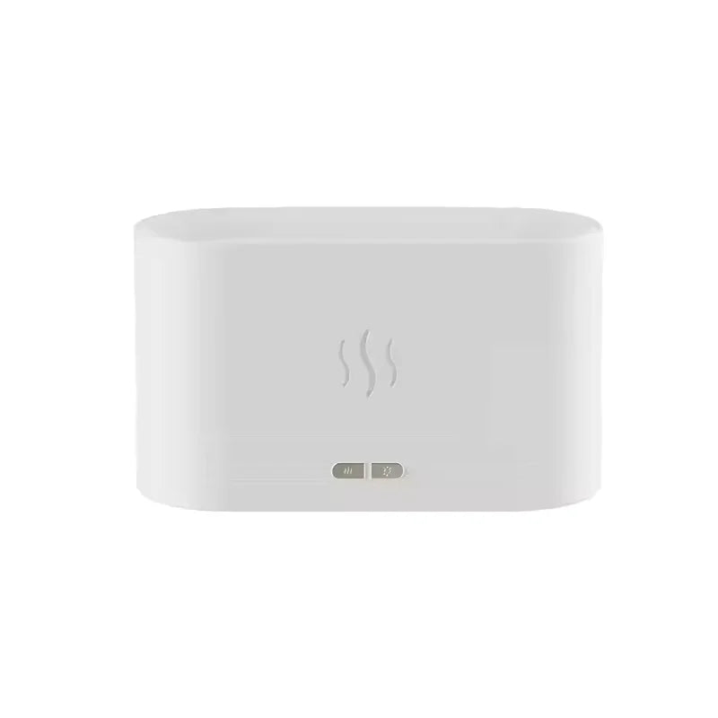 Difusor Umidificador USB com Efeito de Chama e Luz LED 7 Cores – Aromaterapia para Quarto