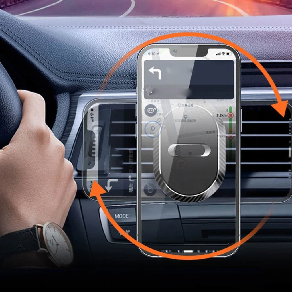 Suporte Veicular Magnético para Celular 360° - Fixação na Saída de Ar