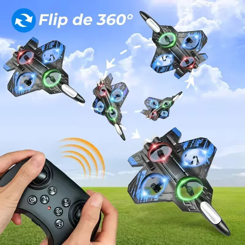 Avião de Controle Remoto YL87 em Espuma EPP com Luzes LED – 2,4 GHz