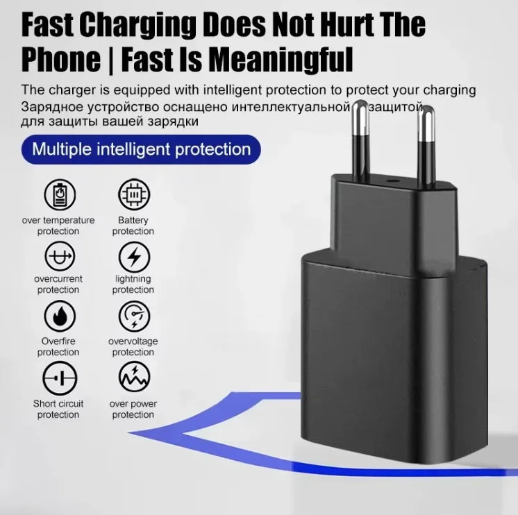 Carregador de Parede 125W Turbo com Cabo USB-C – Tomada Brasileira, Carregamento Rápido