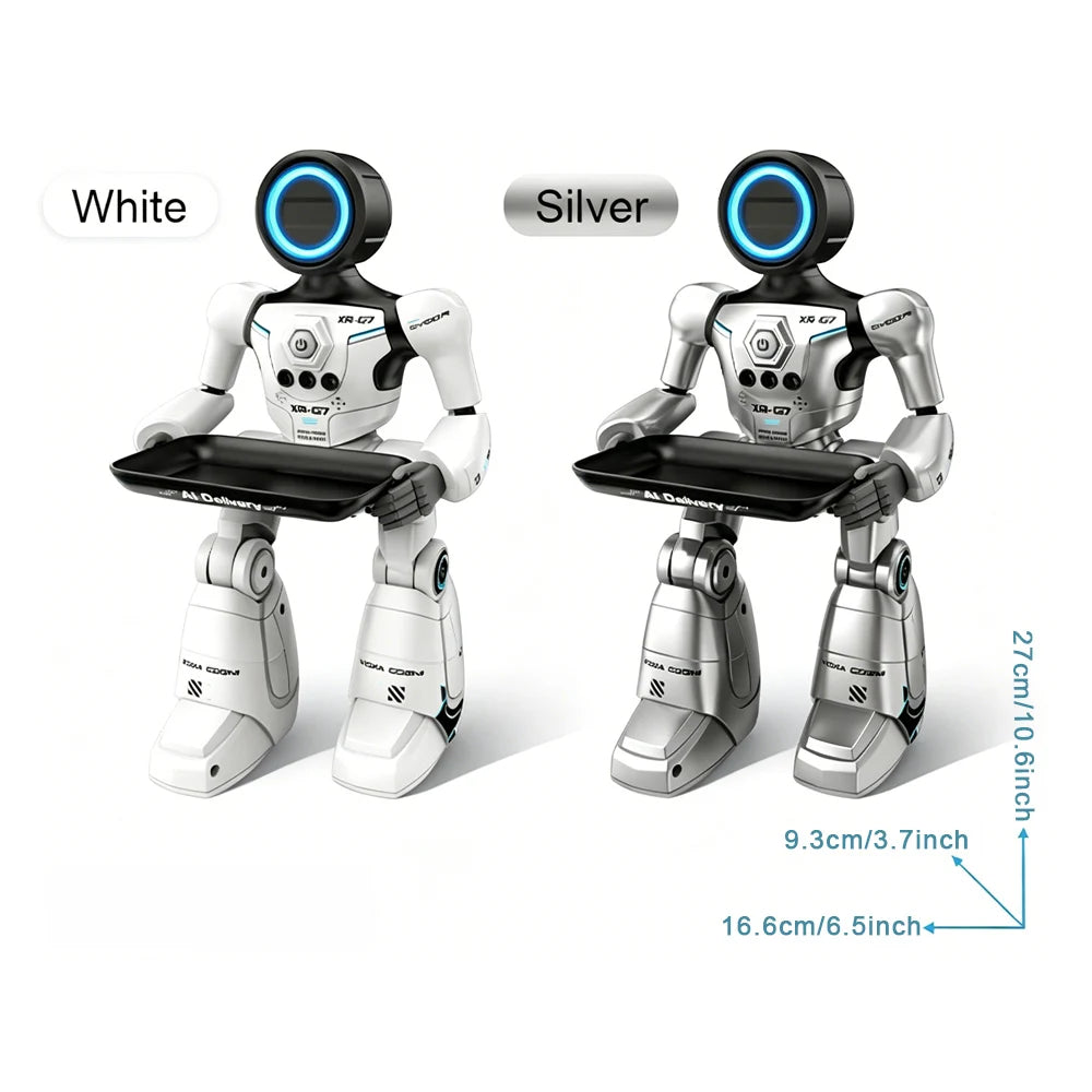 Robô Inteligente Interativo com Controle Remoto, Gestos e Voz – Programável, Luzes LED e Dança – Brinquedo Educativo Infantil