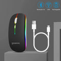 Mouse Sem Fio, Recarregável com Luz LED – Silencioso e Ergonômico
