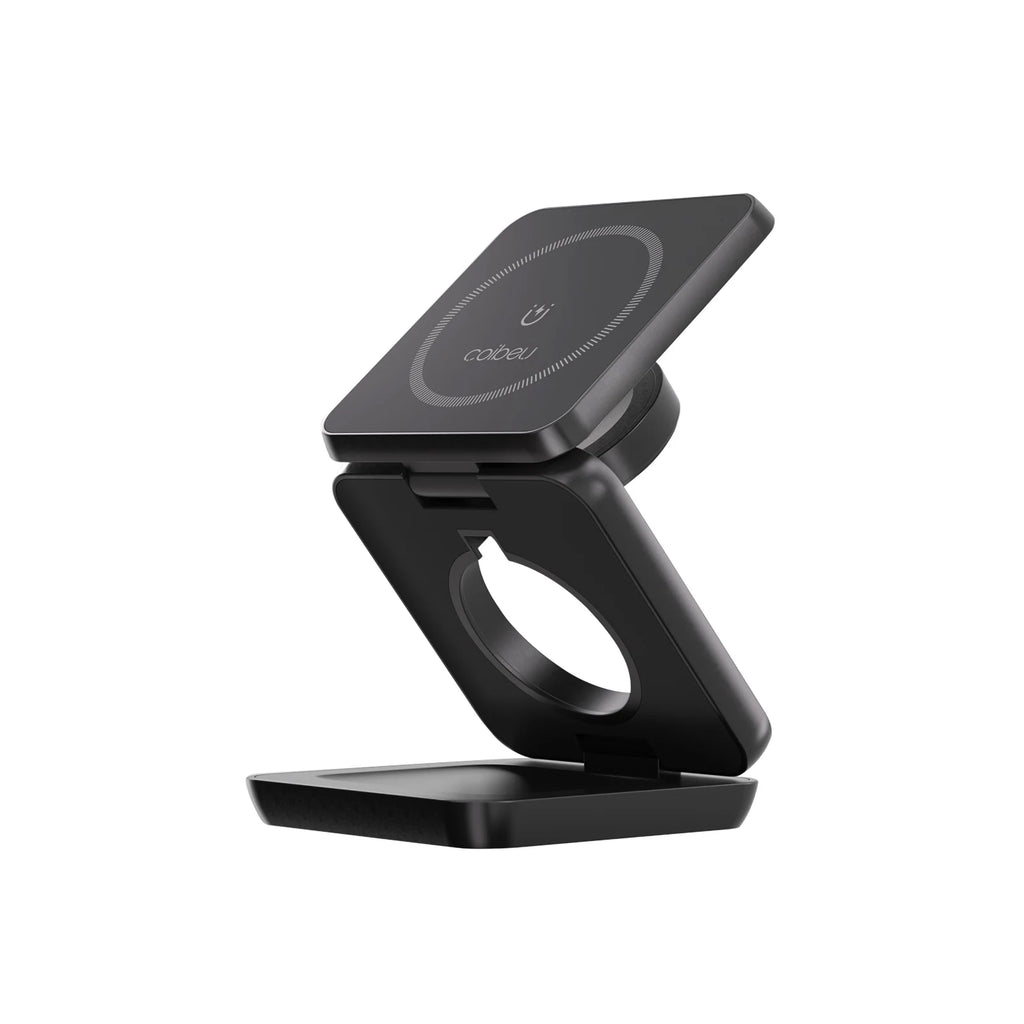 Carregador Sem Fio 3 em 1 25W Dobrável – iPhone, Watch e AirPods