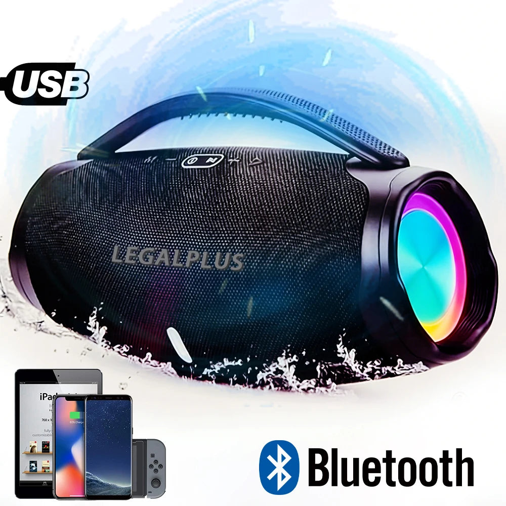 Caixa de Som Bluetooth 70W Boombox – Graves Potentes e Resistente à Água