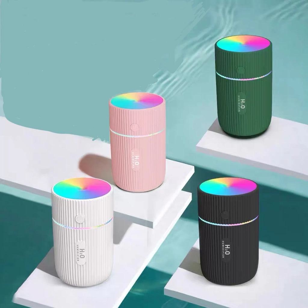 Umidificador e Difusor de Aromas 220ml com Luz Colorida – USB